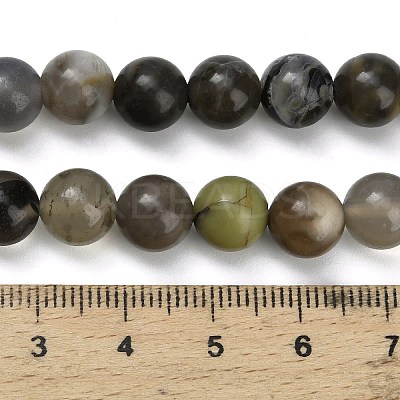 Natural Volcanic Agate Beads Strands X-G-G305-A01-8mm-1