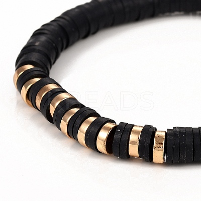 Handmade Polymer Clay Heishi Beads Stretch Bracelets BJEW-JB05303-05-1