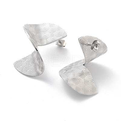 Non-Tarnish 304 Stainless Steel Stud Earrings EJEW-K281-14P-1