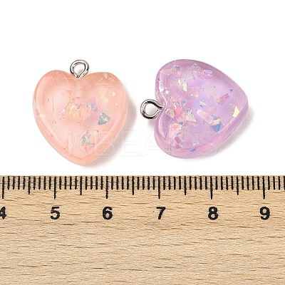 Transparent Resin Pendants RESI-Q020-03A-1