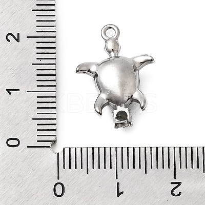 304 Stainless Steel Micro Pave Rhinestone Pendants STAS-G369-07P-1