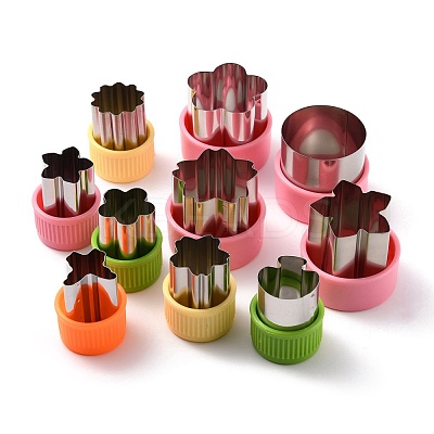 304 Stainless Steel Fruit & Vegetable Shaped Cookie Candy Food Cutters Molds DIY-I076-08P-1