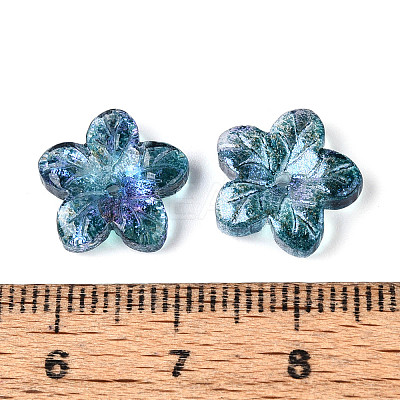 Baking Paint Transparent Glass Beads DGLA-N014-08A-09-1