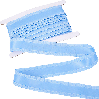 10 Yards Polyester Ruffled Lace Ribbon DIY-CY0001-23A-1
