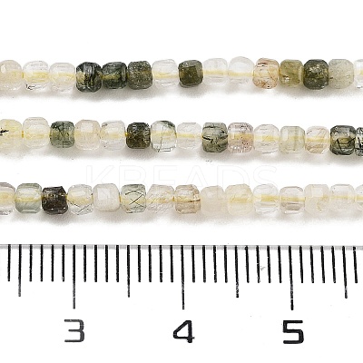 Natural Rutilated Quartz Beads Strands G-H042-B14-01-1