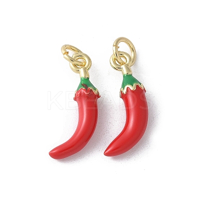 Brass Enamel Pendants KK-D336-05G-04-1