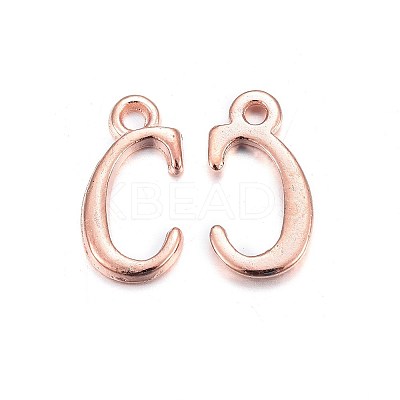 Rose Gold Plated Alloy Letter Pendants LS-X-PALLOY-J718-01RG-C-1