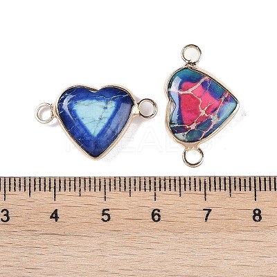 Dyed Synthetic Imperial Jasper Connector Charms G-P529-06G-1