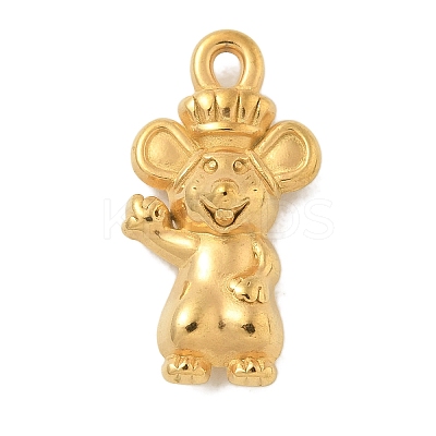 Ion Plating(IP) 304 Stainless Steel Pendants STAS-Q334-46G-1