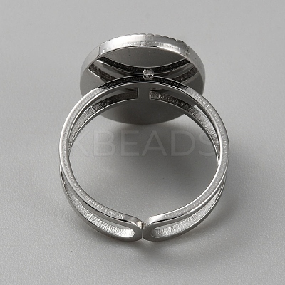 304 Stainless Steel Cuff Ring Findings FIND-WH0148-125H-P-1