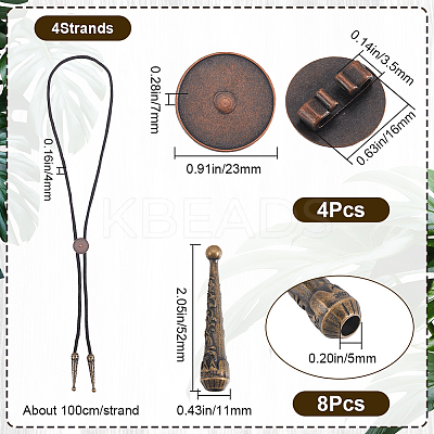 DIY Bolo Tie Kits DIY-GF0010-29C-1