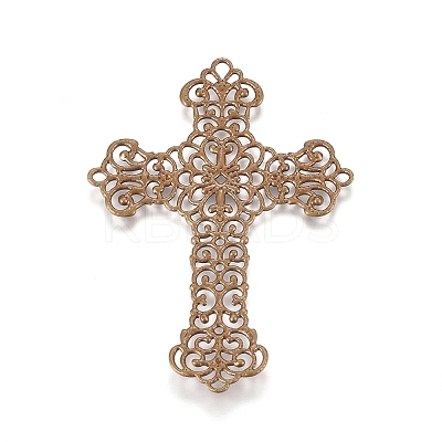 Brass Filigree Joiners Links LS-KK-G368-02AB-1