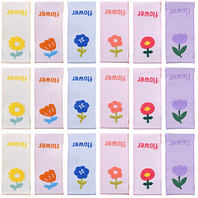 150Pcs 6 Styles Polyester Rectangle Clothing Label DIY-CY0003-86-1
