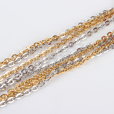 304 Stainless Steel Cable Chain Necklace Making STAS-P045-05-1