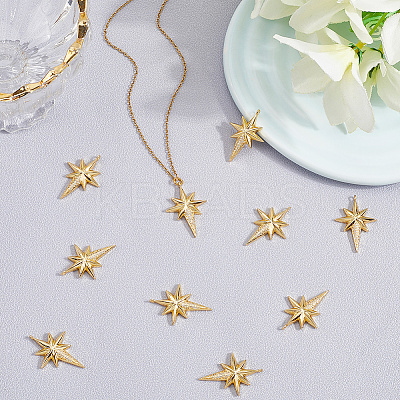 10Pcs Brass Micro Pave Cubic Zirconia Pendants KK-BBC0018-47-1