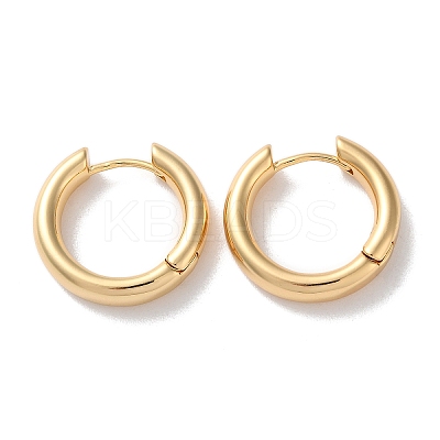 Ring Brass Huggie Hoop Earrings for Women X-EJEW-B056-10G-1