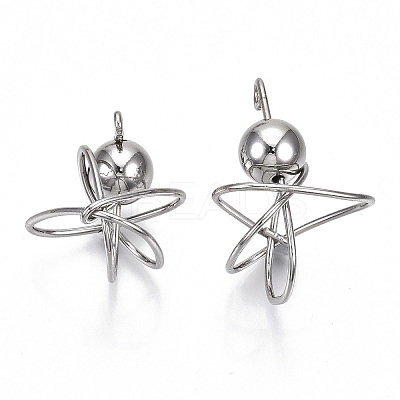 Rack Plating Alloy Wire Wrapped Pendants LS-PALLOY-S132-152P-RS-1