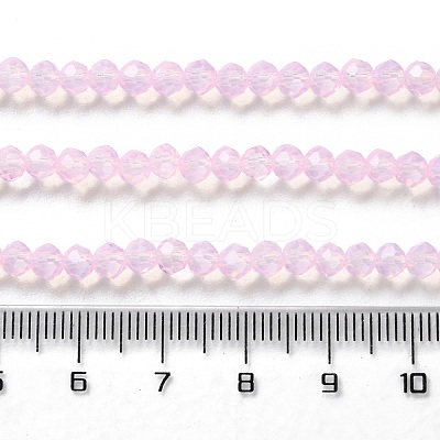 Baking Paint Transparent Glass Beads Strands DGLA-A034-J4MM-D09-1