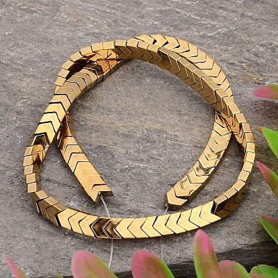 Electroplated Arrows Non-magnetic Synthetic Hematite Bead Strands G-E295-10B-1