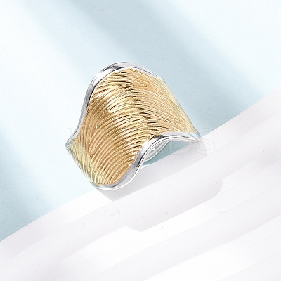 304 Stainless Steel Cuff Open Rings LS-RJEW-H266-04A-GP-1