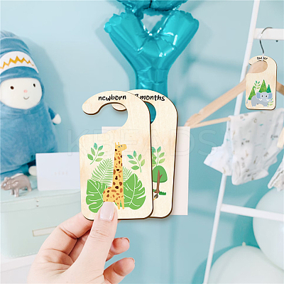 Wood Baby Closet Size Dividers AJEW-WH0353-002-1