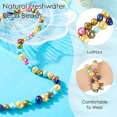 1 Strand Dyed Natural Cultured Freshwater Pearl Beads Strands PEAR-TA0001-16-1