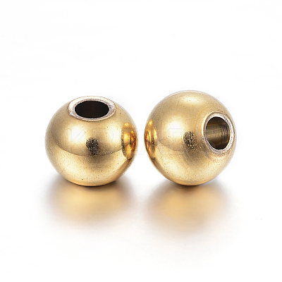 Barrel Ion Plating(IP) 304 Stainless Steel Beads STAS-F098-02-1