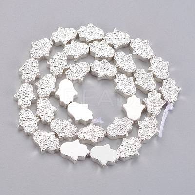Grade AA Electroplated Non-magnetic Synthetic Hematite Beads Strands G-G780-01S-1