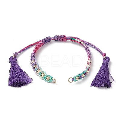 Polyester Braided Bead Bracelet Making AJEW-JB01249-1