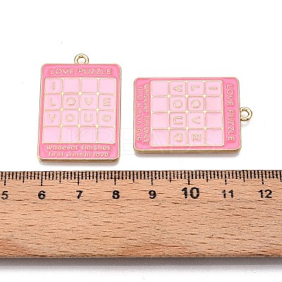 Rack Plating Alloy Enamel Pendants LS-ENAM-N056-430A-1