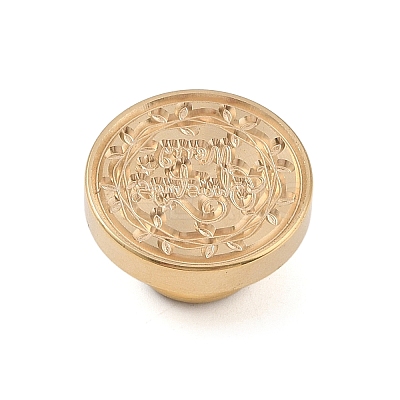 Merry Christmas Wax Seal Brass Stamp Head AJEW-Z031-04G-17-1
