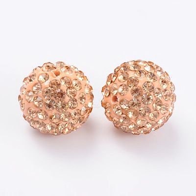 Polymer Clay Rhinestone Beads RB-H284-8MM-362-1