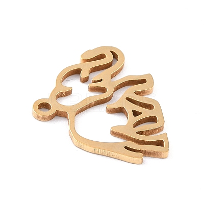 Ion Plating(IP)  201 Stainless Steel Pendants STAS-K003-06G-1