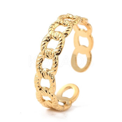 Ion Plating(IP) 304 Stainless Steel Finger Rings RJEW-L102-04G-1