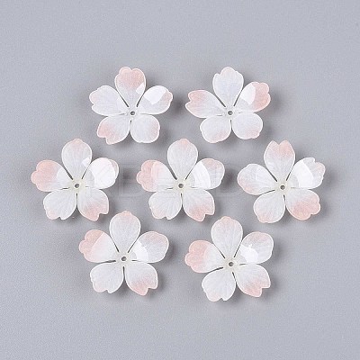Flower Acrylic Bead Caps X-SACR-T017-51B-1