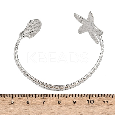 304 Stainless Steel Cuff Bangles for Women LS-BJEW-C122-01P-1