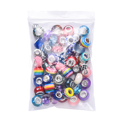 Acrylic & Resin & Polymer Clay Rhinestone European Beads FPDL-S015-04F-1