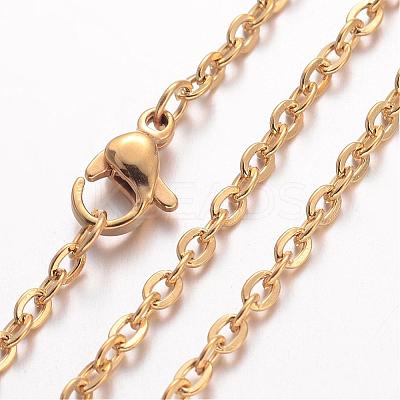 Ion Plating(IP) 304 Stainless Steel Necklace MAK-K004-05G-1