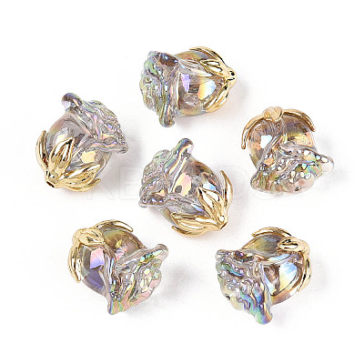UV Plating Transparent Acrylic Beads MACR-C029-06B-04-1