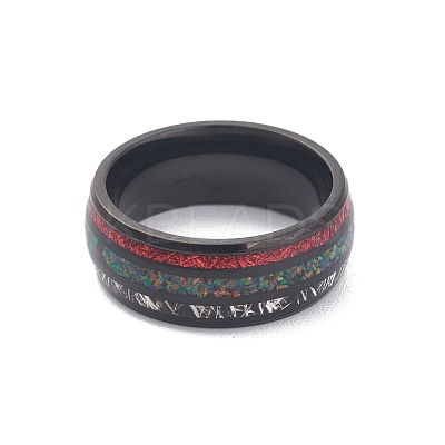 Ion Plating(IP) 304 Stainless Steel Shell Cuff Ring for Women RJEW-M014-01B-D-1