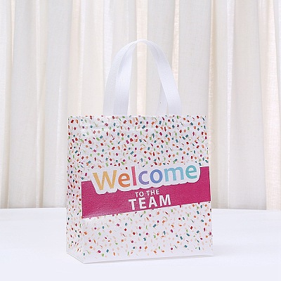 Printed Non-Woven Reusable Folding Wine Bottle Gift Bags with Handle ABAG-C012-04C-1