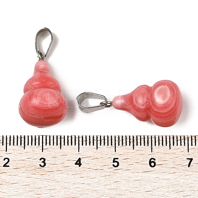 Dyed Synthetic Rhodochrosite Pendants G-B127-03P-05-1