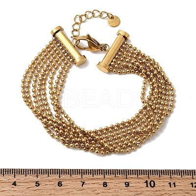 304 Stainless Steel Multi-strand Bracelets LS-BJEW-C137-01G-1