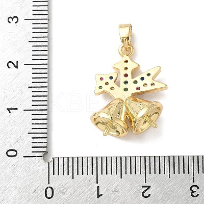 Christmas Brass Micro Pave Cubic Zirconia Pendant Peg Bails LS-KK-K305-09G-1