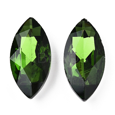 Pointed Back Glass Rhinestone Cabochons RGLA-T083-13x27mm-20-1