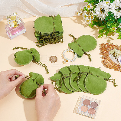 Calabash Velvet Jewelry Storage Drawstring Pouches LS-TP-WH0011-05F-1