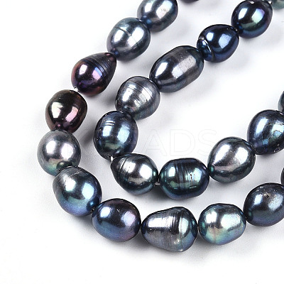 Natural Cultured Freshwater Pearl Beads Strands PEAR-N012-09F-1