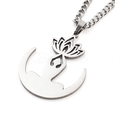 Non-Tarnish 304 Stainless Steel Pendant Necklaces LS-NJEW-P306-05P-1