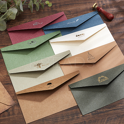 Vintage Retro Western Style Paper Envelope DIY-CP0002-48-1