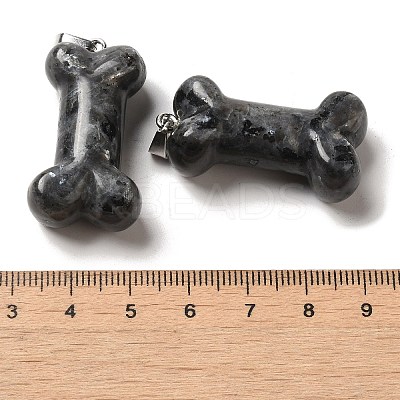 Natural Black Labradorite Pendants G-K353-02P-07-1